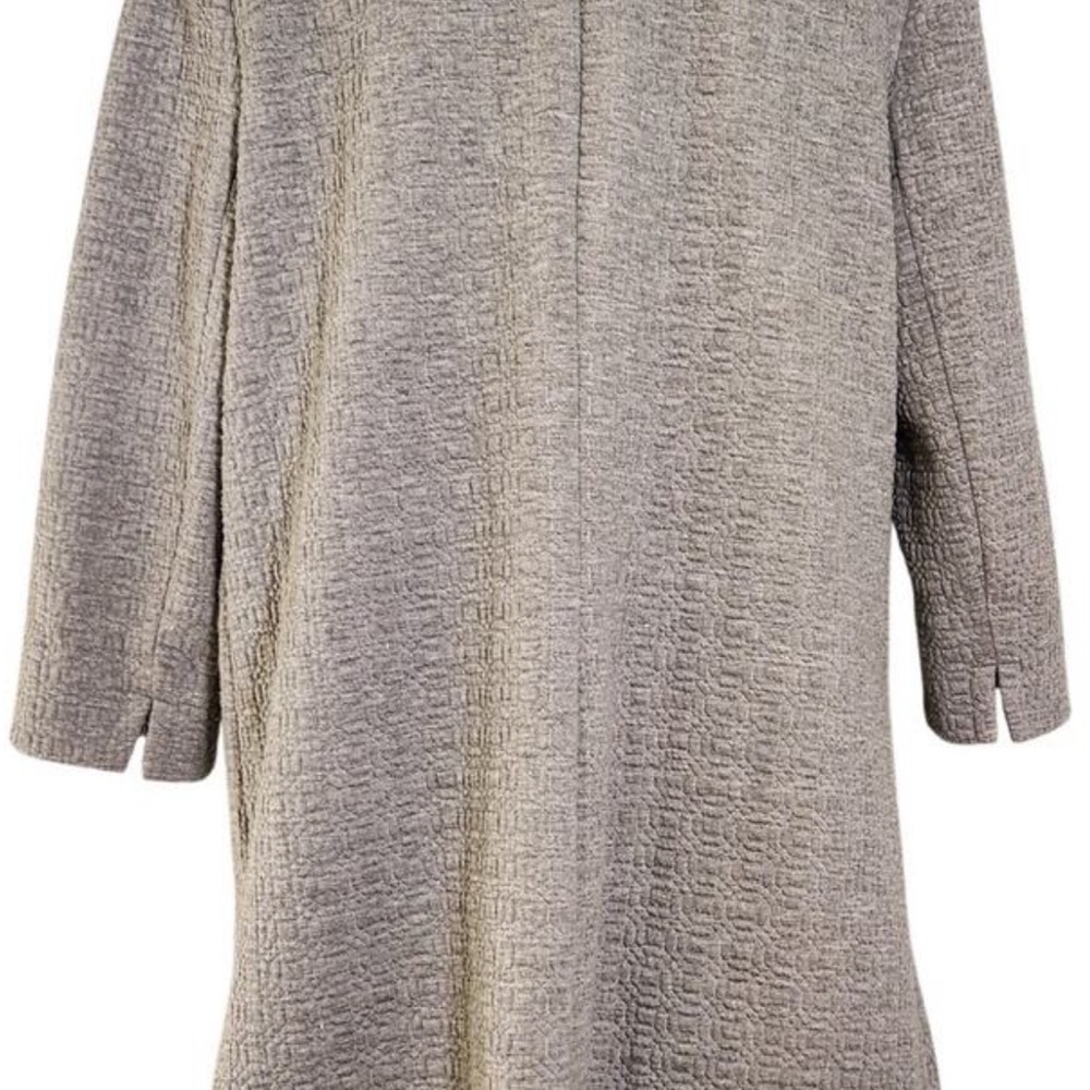 Grey Jacket - Roz & Ali - 3/4 Sleeve Ultra Soft Textured Fabric - Picture 4 of 15